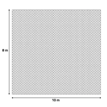 Filet de Protection Anti-Oiseaux 8x10m - Maille 15x15mm en Nylon Résistant