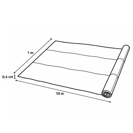 Feutre de paillage écologique 90 g/m² - 1x10m pour protection des cultures