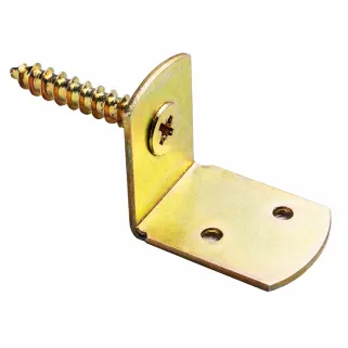 Lot de 4 équerres de fixation pour clôture en acier galvanisé - Vis 3,8 cm incluses