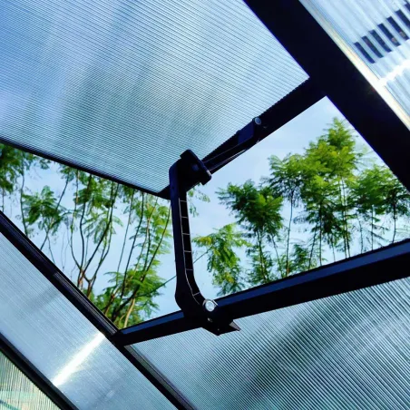 Serre de jardin en aluminium et polycarbonate 292x177x192 cm - Transparente avec protection UV