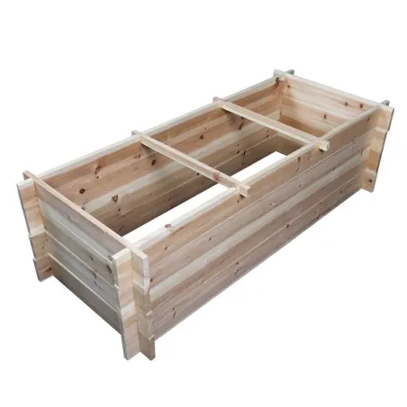 Carré potager rectangulaire bois 140 x 40 x 60 cm