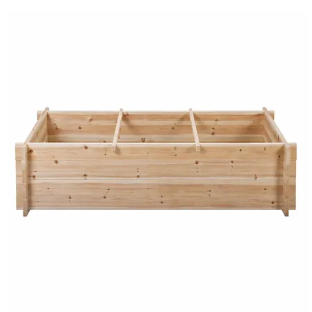 Carré potager rectangulaire bois 140 x 40 x 60 cm