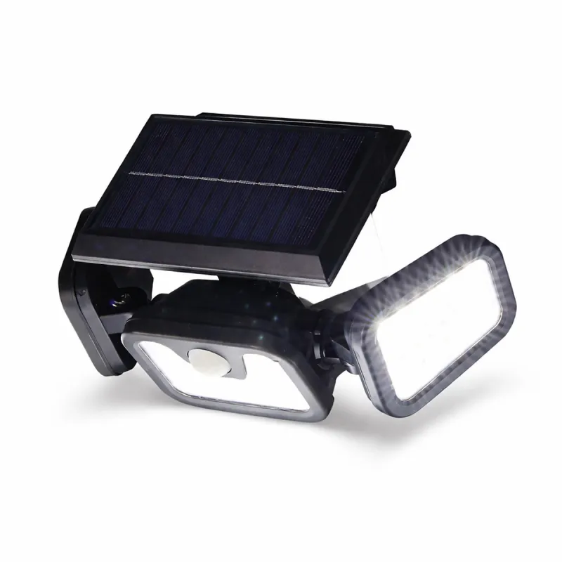 Lampe solaire LED avec panneau monocristallin - IP44 - Montage inclus