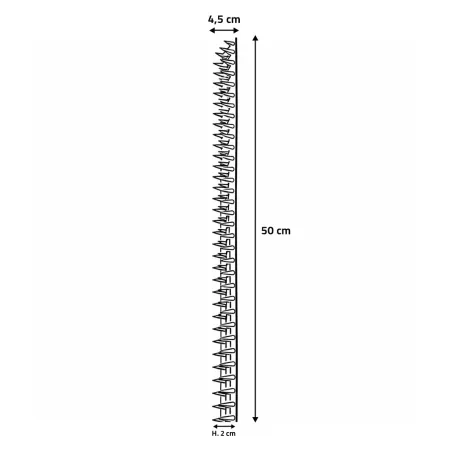Lot de 10 bandes anti-escalade pour protection contre les nuisibles - Noir 50x4,5x2 cm