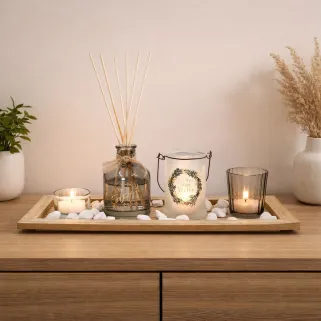 Coffret diffuseur parfum et bougies – Ambiance naturelle et déco