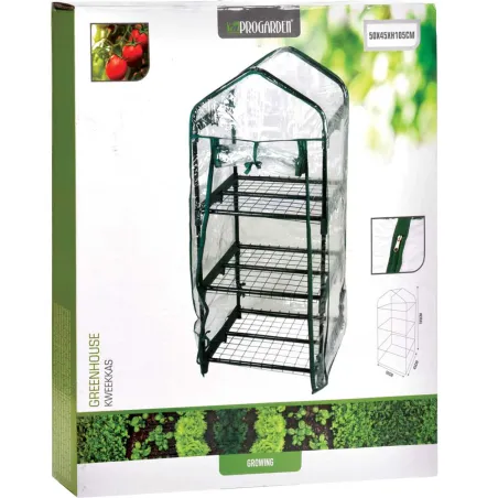 Serre 3 étagères 50x45x105cm mini-serre jardin plastique Progarden