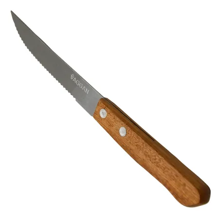 Lot de 6 couteaux à steak inox & bois – Découpe précise