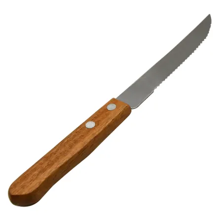 Lot de 6 couteaux à steak inox & bois – Découpe précise