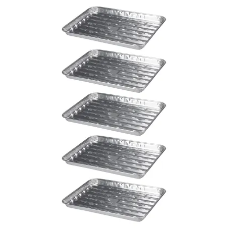 5 barquettes pour grillades bbq 34 x 23x 2,5 cm