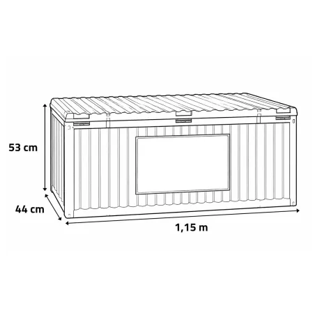 Coffre de rangement jardin 120 cm polypropylène