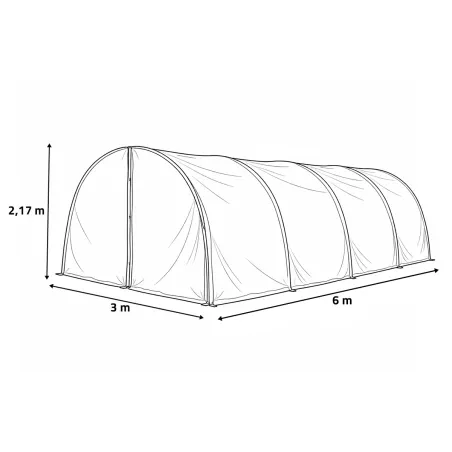 Serre de jardin essentielle Largeur 3 x 6 m