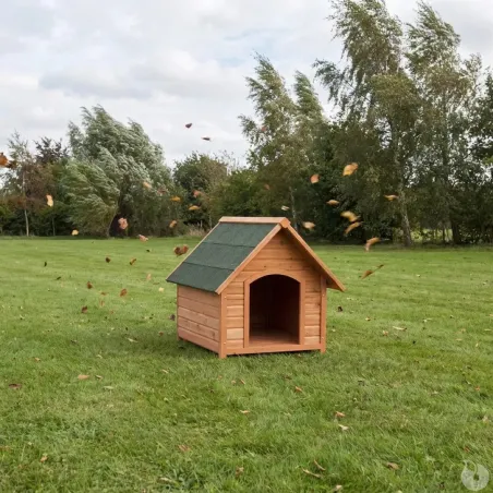 Niche chalet bois 88 x 78 x H 82 cm