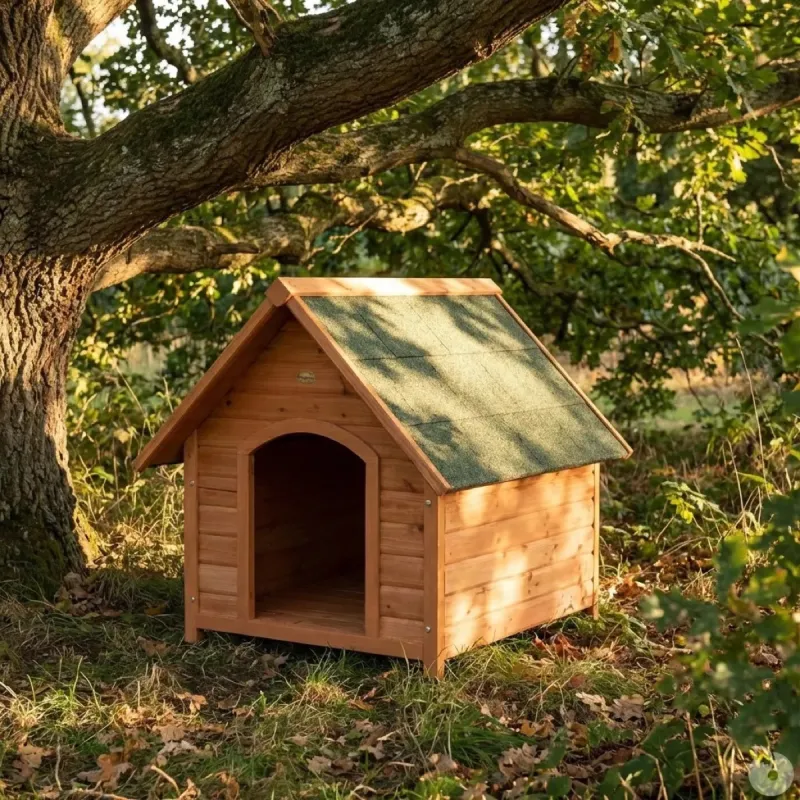 Niche en bois type chalet pour grand chien Niche en bois type chalet pour grand chien
