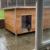 Niche isolée pour chien en bois – Extérieur été/hiver – 160 x 75 x 75 cm