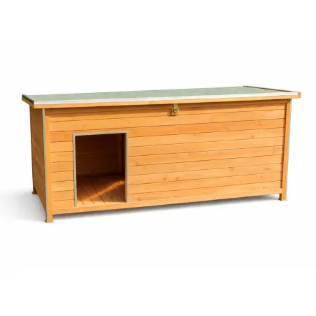 Niche isolée pour chien en bois – Extérieur été/hiver – 160 x 75 x 75 cm