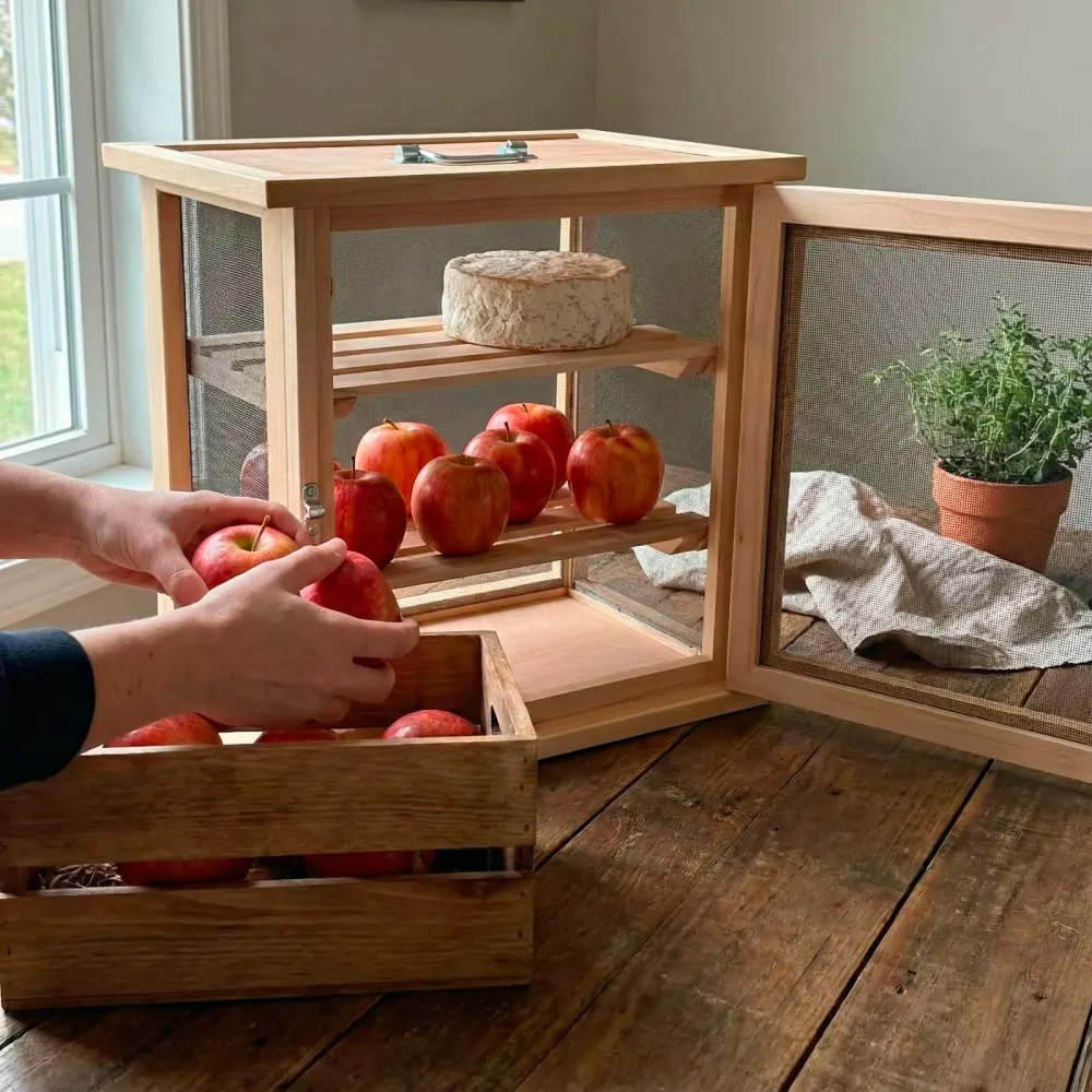 Garde-manger compact en hêtre, 40 cm