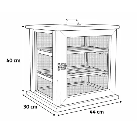 Garde-manger en hêtre 40 cm – Conservation fruits & légumes compacte | Ducatillon