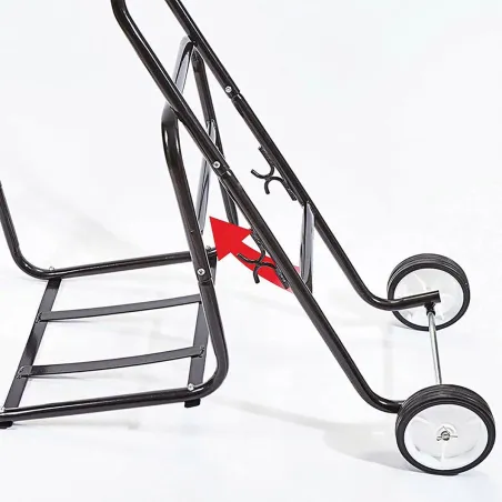 Chariot porte-bûches 2 en 1 amovible - Charge 50 kg - 114x62x44 cm