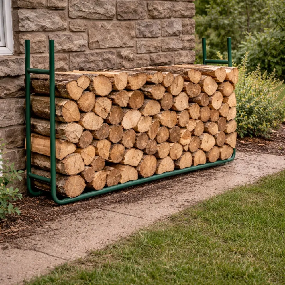 Relaxdays Range-Bûches Réglable En Acier – Support Bois De Chauffage Extensible 168-230 Cm, Idéal Cheminée & Poêle