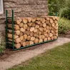 Range bûche métallique 120x90x20 cm - Support bois de chauffage