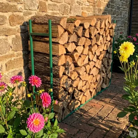 Range bûche métallique 120x90x20 cm - Support bois de chauffage