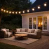 Guirlande lumineuse 20 boules blanche - 14,5 m