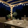 Guirlande lumineuse 20 boules blanche - 14,5 m