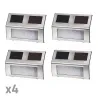 Lot de 4 lampes solaires LED inox | Éclairage extérieur économique