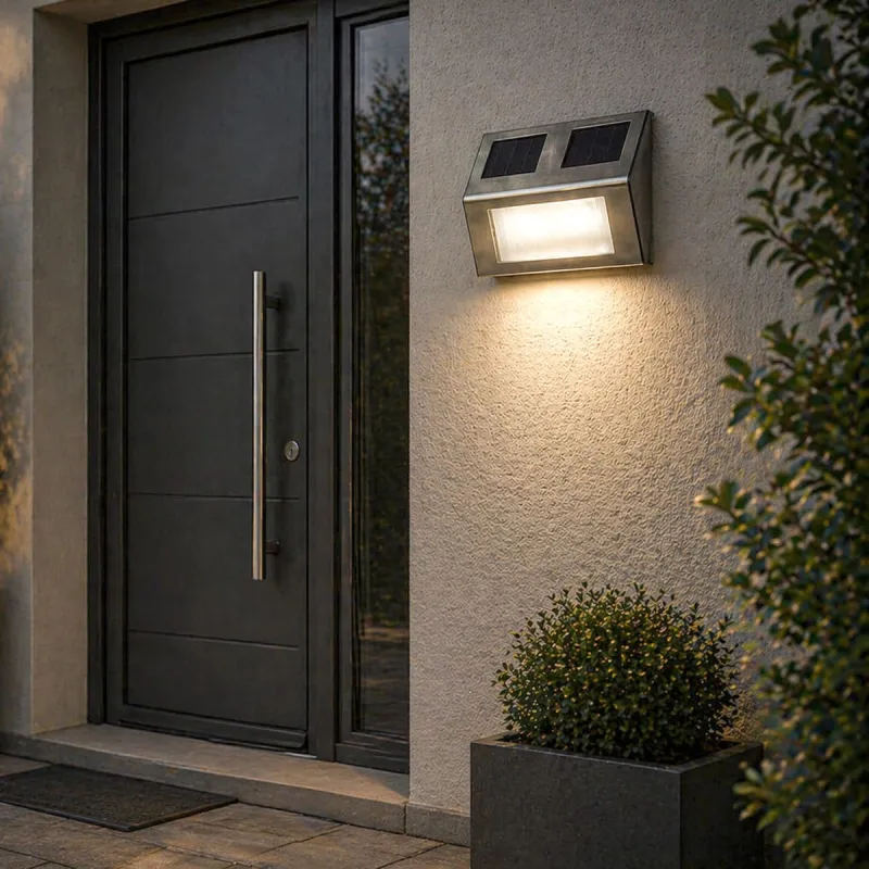 Lot de 4 lampes solaires LED inox | Éclairage extérieur économique