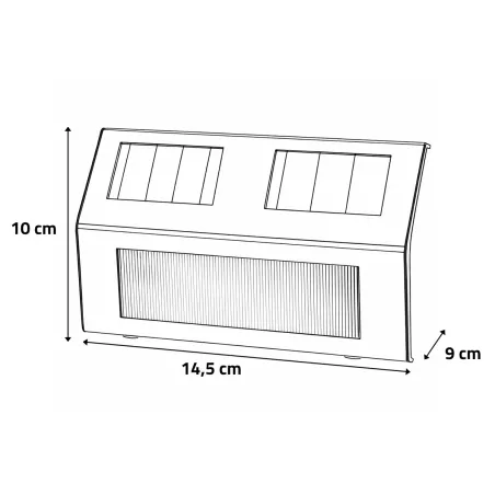 Lot de 4 lampes solaires LED inox | Éclairage extérieur économique