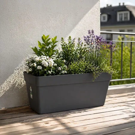 Lot de 2Jardinières 70 cm Elho® - Gris - Réservoir intégré