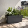 Lot de 2Jardinières 70 cm Elho® - Gris - Réservoir intégré