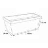 Lot de 2Jardinières 70 cm Elho® - Gris - Réservoir intégré