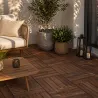 Lot de 4 Dalles terrasse bois acacia 30×30 cm