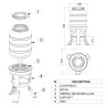 1 Abreuvoir 40L + 1 Mangeoire 30kg - sur pieds