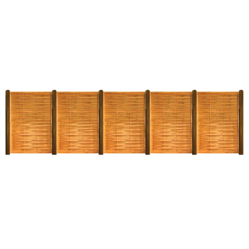 Kit 27 m de clôture bois - Hauteur 180x2,5 cm