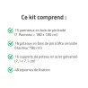 Kit 27 m de clôture bois - Hauteur 180x2,5 cm