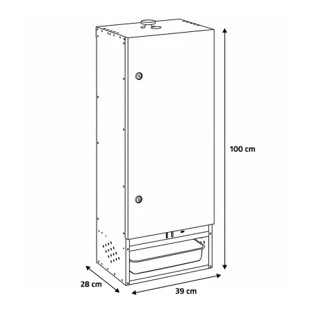 Fumoir Peetz F100 en acier aluminisé avec porte H 100 | Ducatillon