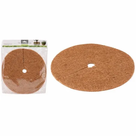  Lot de 3 Disques de Paillage Fibre de Coco Biodégradables Ø35 cm 