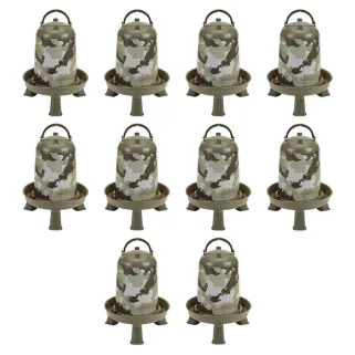 Lot de 10 Abreuvoirs camo Ø 23 cm 22.5cm h 5 L