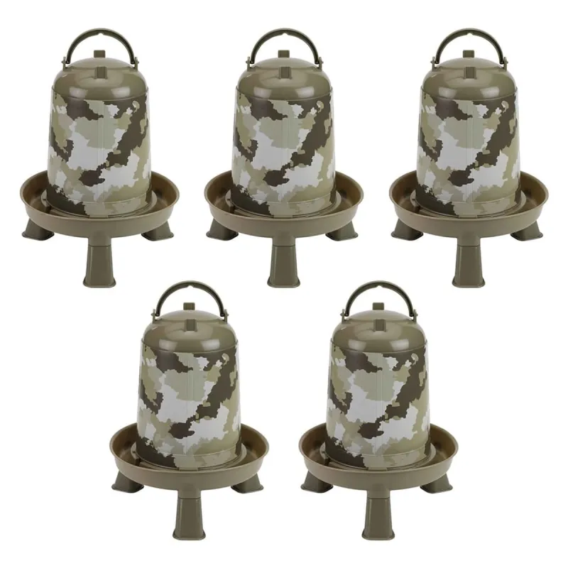 Lot de 5 Abreuvoirs camo Ø 23 cm 22.5cm h 5 L