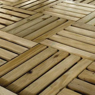 4 Dalles en bois autoclave 40 x 40 x 2,8 cm