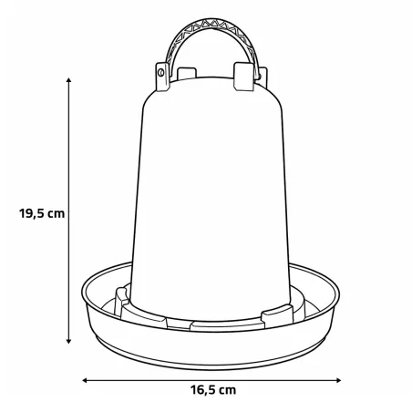 Abreuvoir plastique poule 1,5 L premium robuste avec poignée