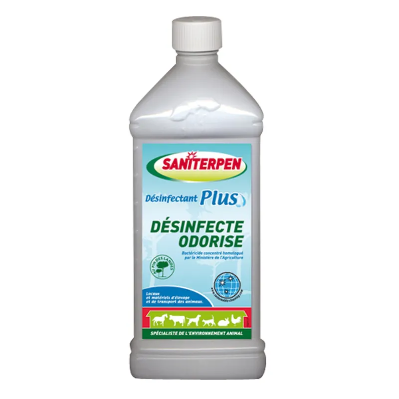 Désinfectant Plus liquide 1 L - Homologué - odeur pin Saniterpen 