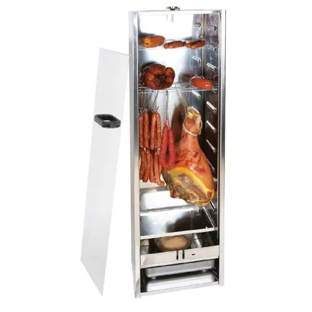 Fumoir Peetz viande et poisson 120 cm acier inoxydable Porte coulissante avec poignée
