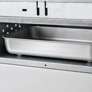Fumoir Peetz viande et poisson 120 cm acier inoxydable Porte coulissante avec poignée