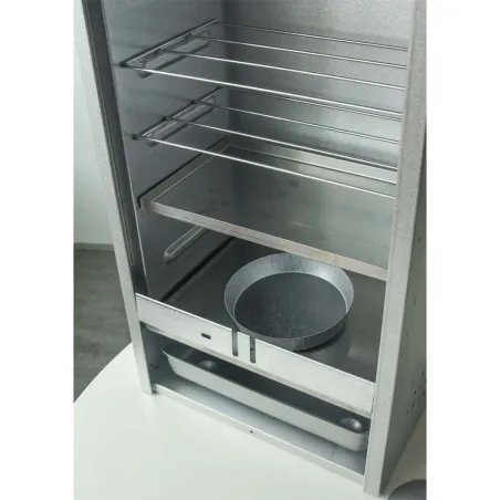 Fumoir Peetz viande et poisson H75 cm acier aluminisé porte coulissante avec poignée - Ducatillon