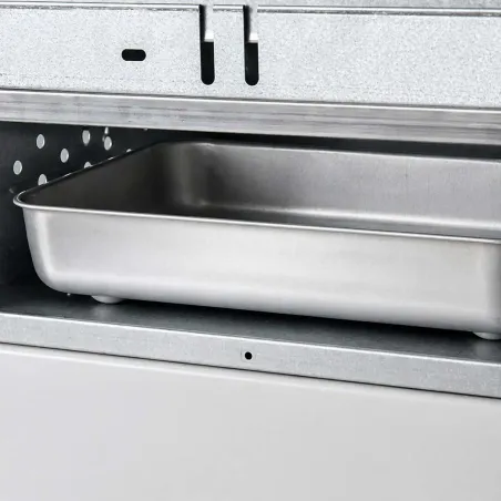 Fumoir Peetz viande et poisson H75 cm acier aluminisé porte coulissante avec poignée - Ducatillon