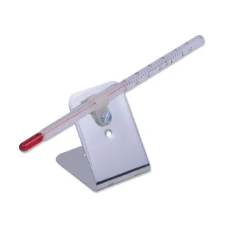 Thermomètre tube rouge avec support - OLBA