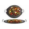 Plancha ronde barbecue réversible fonte émaillée Ø43cm 6-8 pers